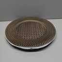 Spsyrine Faux Rattan Plastic Rustic Charger Plates, Set of 6 Elegant Round Plate Chargers for Dinner, Decorative for Events and Parties. (Plaid) (Brown)