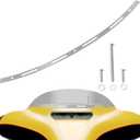 Polished Windshield Trim Chrome CNC Cut Compatible for Harley Davidson Touring 2014-2024 Street Glide Electra Glide Ultra Limited Tri Glide