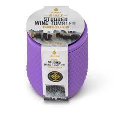 MANNA STUDDED WINE TUMBLER 12OZ PURPLE, STAY WIILD