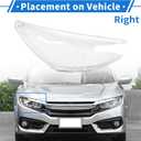 ACROPIX Headlight Lens Cover Headlight Headlamp Lense Clear Lens Cover for Hyundai Accent 2012-2017 Clear PC 1 Pcs Front Right Car