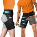 5 in 1 Hip Brace for Women Men Sciatica Pain Relief Devices - Adjustable Groin, Hip Flexor Compression Wrap for Comfortable Thigh, Hamstring & Sciatic Nerve Support, Improved Mobility & Recovery, S/M - RIGHT LEG