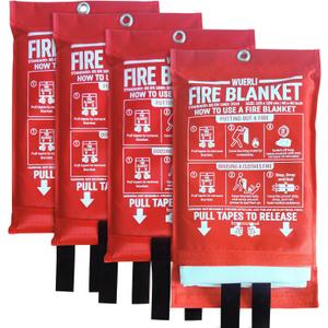 Fire Blanket for Home and Kitchen,40" x 40",4 Pack,Emergency Fire Blanket