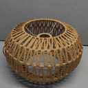 GANAZONO Woven Paper Rope Lamp Shade Simulation Rattan Pendant Light Shade Ceiling spider Bulb Covers for Pendant Floor Table Lamps Drawing Room Bedroom Office Hotel