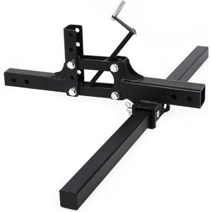 ATV/UTV Manual Implement Lift, 50 Inch ATV Attachments 1-Point Hitch System for 2 Inch Receiver, Adjustable Height Heavy Duty Steel Lift for Rake Scrape Blade Plow and Disc