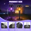 Qualirey 4 Pcs Solar Mosquito Zapper Outdoor Waterproof Solar Powered Bug Zapper Outdoor Mosquito Killer Lamp Trap Repellent Light for Garden Yard Insect (Purple and Flame Light,Black)
