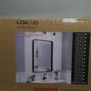 LOAAO Black Metal Framed Bathroom Mirror for Wall, 24X36 Inch Rounded Rectangle Mirror, Matte Black Bathroom Vanity Mirror Farmhouse, Anti-Rust, Hangs Horizontally or Vertically