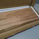 Live Edge Floating Shelf, 40 Inch Rustic Solid Elm Wood - Natural Wood Tone with Invisible Brackets, Wall Mounted for Living Room, Kitchen, Bathroom