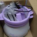 Party Desserts Electric Fondue Pot Set with 2 Pots, Melting Chocolate Warmer for Dipping, Candy & Chocolate Melting Pot, Fondue Pot Electric Set, Fondue Forks Included, 2.5 Cups, Lavender
