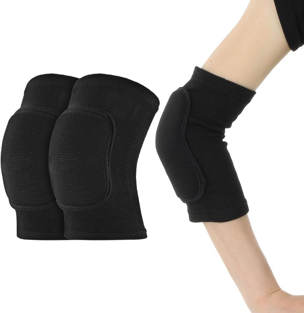 Kids Elbow Pads, Breathable Compression Sleeve Soft Elbow Brace Boys, Girls, Junior Youth, Elbow Protector for Volleyball Basketball Skating Dancing Crawl Skiing Cycling (black)