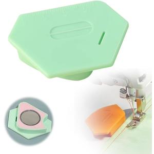 Magnetic Seam Guide for Sewing Machine, Polygonal Seam Guides, Graduated Universal Guides, Multifunctional Polygonal Seam Guides, Sewing Machine Magnetic Hemmer, Sewing Supplies & Accessories (Green)
