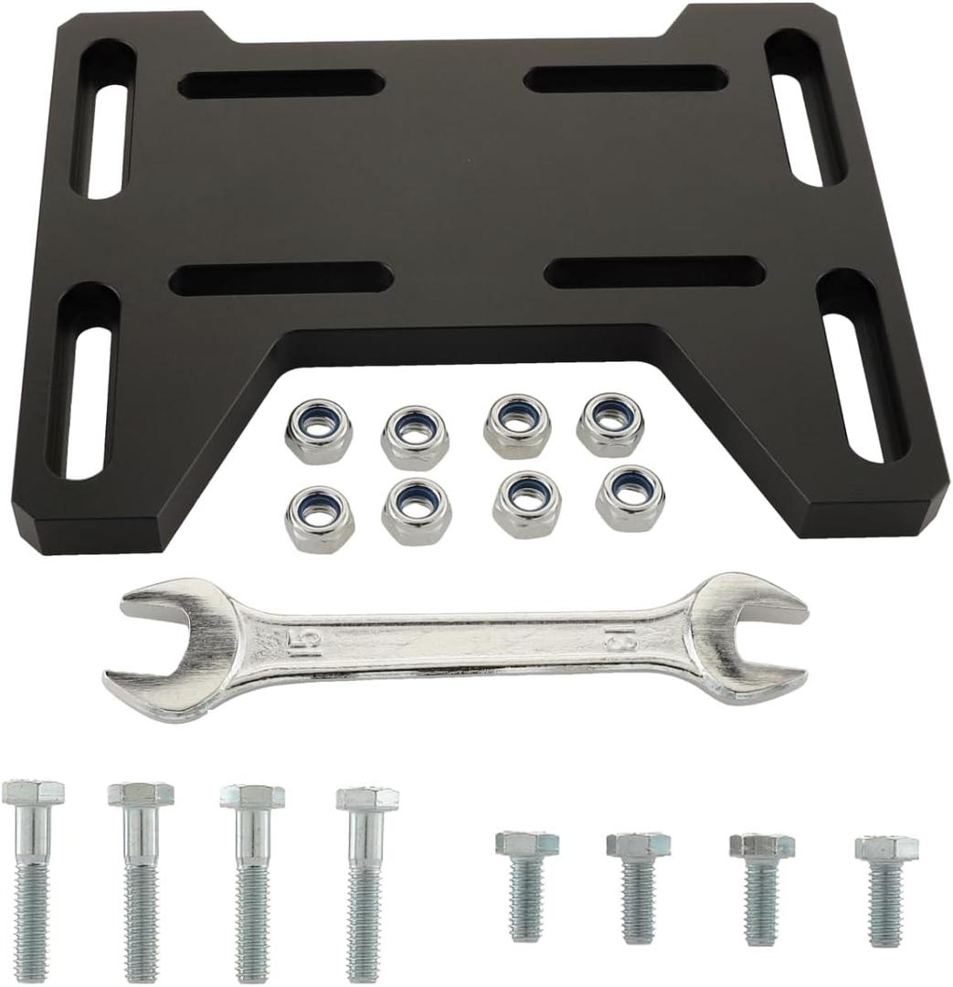 Mini Bike Mount Plate Adapter Bracket Compatible with Predator 79cc 97cc 100cc 212cc Coleman CT100U Baja DB30 Hoverheart MB001 Motovox MBX10 for 4 Stroke Engine Parts (Black)