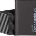 6x10 100% Biodegradable Bubble Mailers,25 Count Kraft Black #000 Compostable Padded Packaging Wrap Envelopes Pouches Eco Friendly Self Seal Bags