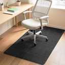 HomeMall Office Chair Mat for Hardwood and Tile Floor, Computer Chair Mat, Non-Slip Floor Protector, Under Desk Mat for Rolling Chair, Black(48"x36")