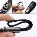 Genuine Leather Car Key Chain for Cadillac Escalade CT4 CT5 CT6 ATS CTS SRX XT5 Keyring Keychain Accessories Family Present(Black)