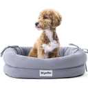 Orthopedic Dog Bed for Medium Size Dogs, Pet Sofa Bed with Egg Crate Foam, 4-Sided Bolster, Removable Washable Cover & Anti-Slip Bottom, Medium Gray