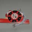 24 Pcs Party Hats Paper Headbands Crown, Birthday Party Decoration Favors(Red,Casino Night)