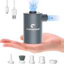 FLEXTAILGEAR MAX Pump Portable Air Pump with 3600mAH Battery USB Rechargeable Air Pump-Quick Inflate Deflate for Sleeping Pads, Air Mattress, Pool Toys, Swimming Ring, Air Bed (Space Gray)