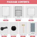 20 Panels Small Animals Playpen, 48" x 24" x 16" Transparent Pet Playpen with Waterproof Mat,Portable Plastic Enclosure Cage for Chicken/Guinea Pigs/Bunny/Ferrets/Hamsters/Hedgehogs Indoors Outdoor