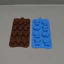 Silicone Chocolate Candy Molds, Non-stick Animal Gummy Molds, Jello Mold, Silicone Baking Mold - BPA Free, Forest Theme with Different Animals, including Dinosaurs, Bear, Lion and Hippo, Set of 2