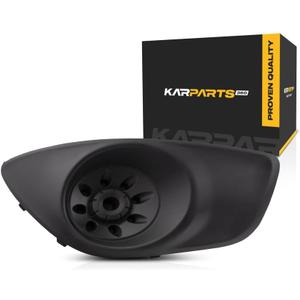 KarParts360 For Hyundai Santa Fe 2010 2011 2012 Fog Light Cover Assembly Passenger Side | Front | Plastic | Textured Black | Replacement For HY1039119 | 615343713786, 865142B700