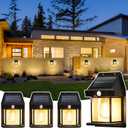 SOLPEX 2 Pack Solar Motion Lights Outdoor Waterproof, Solar Porch Lights Outdoor for Door, Shed, Patio, Garage, Yard Outside Decorative, Motion Sensor with 3 Lighting Modes