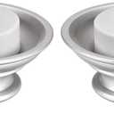 uxcell Curtain Rod Finials,Plastic End for 19mm Dia(Max.) Rod,35mm X 54mm Silver Tone 2pcs