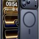 TOCOL for iPhone 17 Pro Case, Compatible with Magsafe, Built-in Magnetic Ring, Full Camera Protection, Drop Protection, Translucent Matte for iPhone 17 Pro Phone Case 6.3 inch (Black)