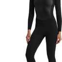 KMT Women Wetsuit, Womens 3/2mm Wetsuits Full Upgrade CR Neoprene Wet Suits Back Zipper (6, Black)