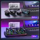 Switch 2 Controller Charger-Dock for Switch 2 JoyCon, with LED Indicator Portable Dual-Direction Magnetic Fast Charger Station,Accessories with USB Type-C Cord [with Wrist Straps]