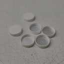Threaded/Screw-On Caps for 3 and 5 Gallon Water Bottle Jugs (6 pk) (53mm, White)