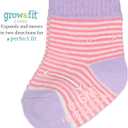 Fruit of the Loom Baby & Toddler Grow & Fit Flex Zones Cotton Stretch Socks - Unisex, Girls, Boys, 0-6M