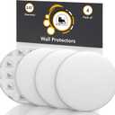Door Stoppers - Large 3.15" (4 PCS) - Door Stoppers for Wall with Strong Back Adhesive - Quiet and Shock Absorbent Silicone Wall Protectors from Door Knobs - Protects Every Surface - White