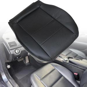 Priprilod Black Microfiber Leather Driver Side Bottom Replacement Seat Cover Compatible with Mercedes Benz C250 C300 C350 2008-2014, Compatible with Mercedes Benz GLK250 GLK280 GLK300 GLK350 2008-2015