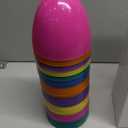 6 Pcs Large Easter Eggs Fillable, 6 Inch Colorful Jumbo Plastic Empty Egg Stand Upright for Easter Eggs Hunt Basket Stuffers Fillers Filling Treats Party Favor Classroom Prizes Supplies (Pure)