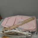 Olivia's Little World 2-in-1 Convertible Baby Doll Stroller with Retractable Canopy, All-Terrain Wheels, and Adjustable Handle, Cream and Pink with Gray Polka Dots