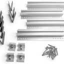 Solar Mounting Kit for Flat Roof and Ground,Shingle or Metal Roofs,Mounting Rails Clamps Set,Complete DIY Solar Racking Kit for Home Installation,Fits Standard 35mm Panel Frames,(4) Short 11.8 Rails