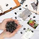 2 x Ufmarine 120 Pcs Mini Binder Clips, Small Binder Clips Black, 15mm Paper Clips for Office