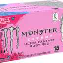 Monster Energy Ultra Fantasy Ruby Red, Sugar Free Energy Drink, 16 Ounce | Pack of 15