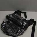 Vorspack Clear Mini Backpack - Stadium Approved 12x12x6 Small, Stadium Backpack for Women with 2 Water Holders Heavy Duty for Concert Work Sport Games Festival Venues - Black