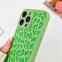 OOK Magnetic for iPhone 16 Pro Case, Silicone Green Leopard Cute Pattern, Compatible with MagSafe Cheetah Print Camera Protection Shockproof Slim Phone Case for 6.3inch, Green