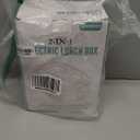 Herrfilk Electric Lunch Box Food Heater, 3 in 1 Ultra Quick Heated Lunch Boxes for Adults, 12V/24V/110V Portable Food Warmer for Car/Truck/Office With Fork Spoon and Insulated Carry Bag