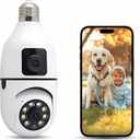 NWpangu Security Cameras for Home Security, 2K Dual Lens Indoor/Outdoor Cameras, Motion Detection and Alarm, Two-Way Talk, Night Vision, All-Round Monitoring.