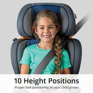 Chicco MyFit® Harness + Booster Car Seat, Forward-Facing 5-Point Harness Car Seat and High Back Booster Seat, for Children 25-100 lbs. | Fathom/Grey/Blue