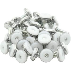Screw on Furniture Glides Adjustable Furniture Leg Base Leveller M8 x 25mm Thread Length - Pack of 36