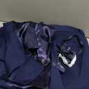 LUPURTY Men's One Button 3-Piece Suits Slim Fit Tuxedo Set with Blazer Jacket Vest & Pants for Wedding Prom Business XL