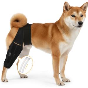 Dog Knee Brace for Hind Leg Adjustable Rear Leg Support with 2 PP Resin Bars, Helps Torn ACL, Ligament Injuries, Luxating Patella & Hip Dysplasia Recovery for Left/Right Hind Leg (S)