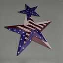 Ornaments 4th July Decoration Country Style Patriotic Metal Star