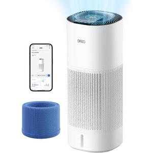 DREO Smart Evaporative Humidifier Large Room up to 1000ft², 800ml/ h High Output Air Humidifiers for Bedroom, 10L, 50H Long Runtime with Precise Humidification for Plants, Home, Office, White, HHM774S
