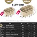 OPPOSHE Purse Organizer Insert for Handbags, Softened Felt Bag Insert Organizer for Tote, Compatible with LV, Coach, MK, Kate Spade, Goyard, Longchamp (Beige, Medium)