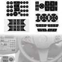 Car Interior Stickers Button Decals Compatible with 2008-2014 Mercedes Benz W204 C250 C350 E-Class Steering Wheel AC Window Radio Number Door Repair Sticker Kit